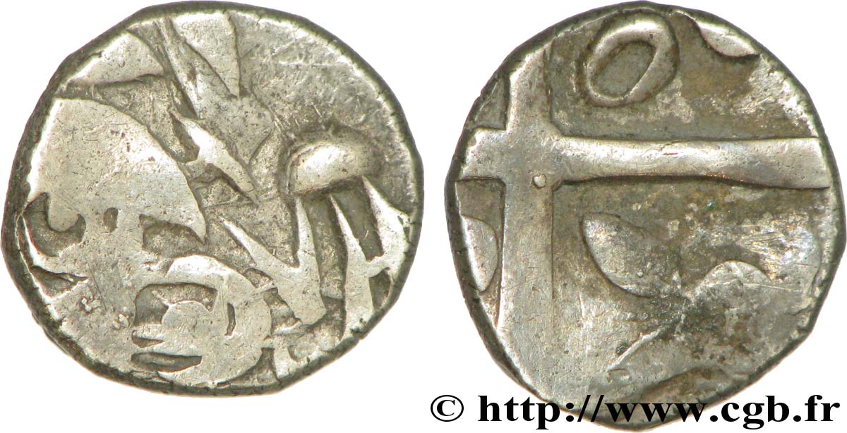 VOLQUES TECTOSAGES (région de Toulouse) Drachme “à la tête cubiste”, S. 24, flan arrondis TB+