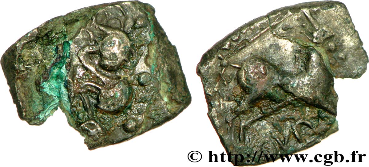 GALLIA - SOUTH WESTERN GAUL - RUTENI (Area of Rodez) Drachme au cheval, “COVRANTILLOS”, fourrée, S. 457 VF/XF