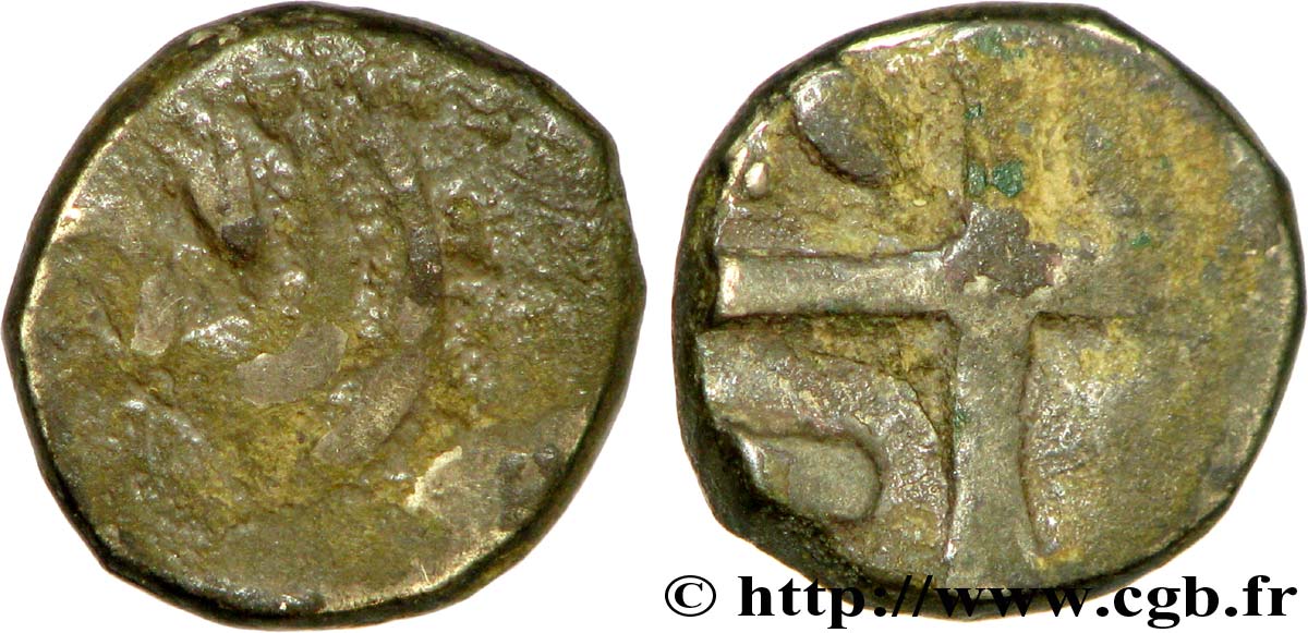 GALLIEN - SÜDWESTGALLIEN - VOLCÆ TECTOSAGES (Region die Toulouse) Drachme “à la tête cubiste”, S. 1, indéterminée fS/S