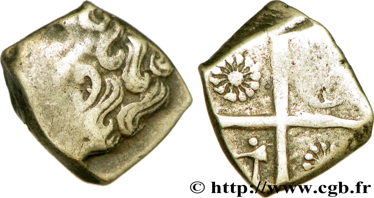 GALLIA - SOUTH WESTERN GAUL - PETROCORII (Area of Perigueux) Drachme “au style flamboyant”, S. 155 XF/VF