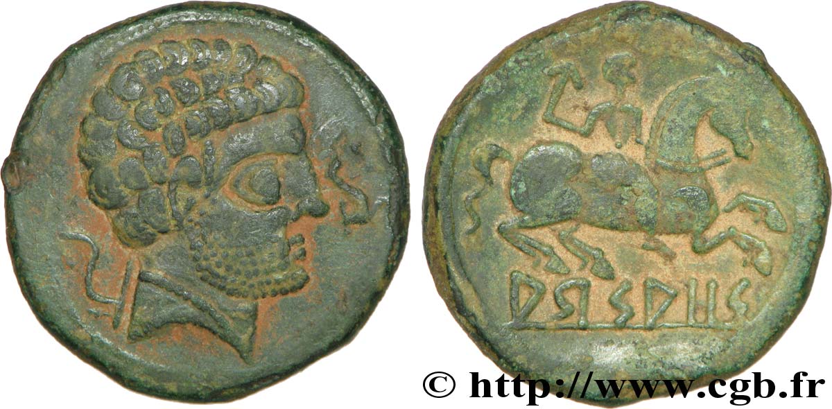 HISPANIA - VASCONES - ARSAOS (Provincia de Navarra) Unité de bronze au cavalier ou as EBC/MBC+