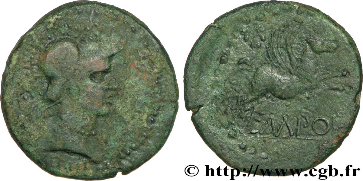 SPAGNA - INDIGETES - EMPORIA / UNTIKESKEN (Provincia di Gerona - Ampurias) Unité de bronze ou as q.BB