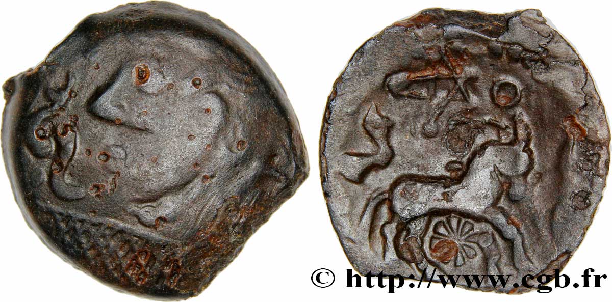 GALLIA BELGICA - SUESSIONES (Región de Soissons) Bronze “au filet” BC/BC+