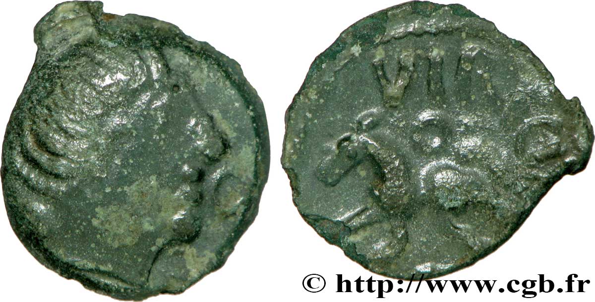 PAGUS CATUSLUGI - Sanctuaire de BOIS L&nbsp;ABBÉ (Seine-Maritime) Bronze VIIRICIVS, classe IV TB+