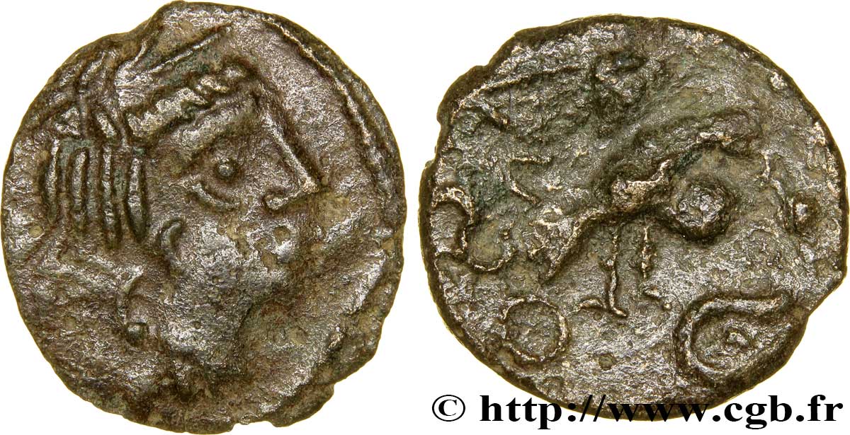 GALLIA - CARNUTES (Región de la Beauce) Bronze “à l’aigle et au serpent” BC+