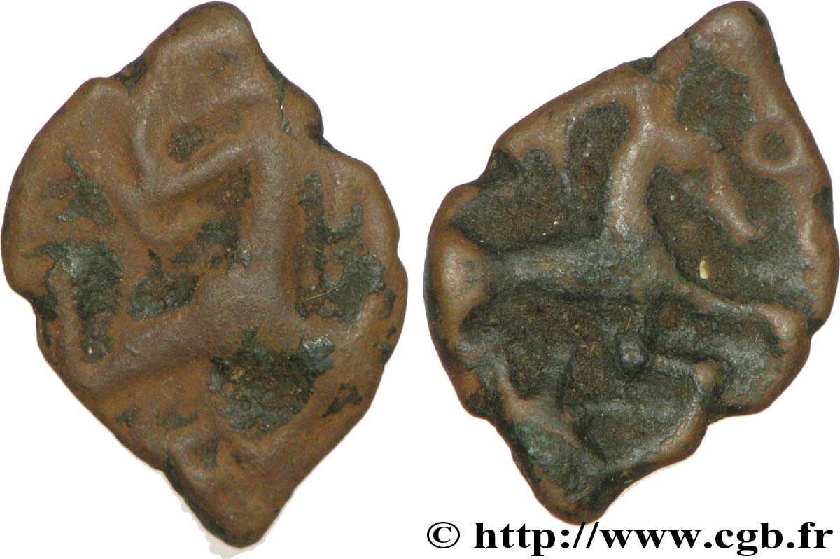 GALLIA BELGICA - BELLOVACI (Area of Beauvais) Bronze au personnage courant VF