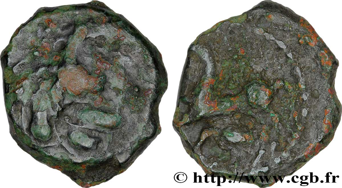 GALLIA - BITURIGES CUBI (Región de Bourges) Bronze CAM à l’oiseau, DT. 3442 BC