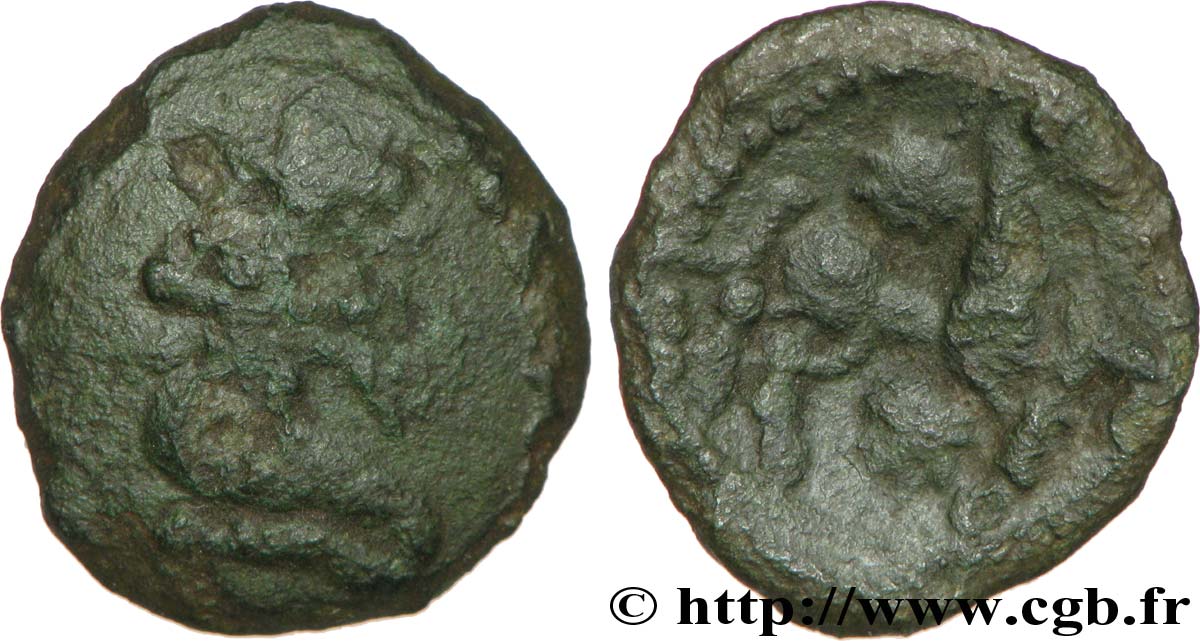 GALLIA - BELGICA - BELLOVACI (Región de Beauvais) Bronze au personnage agenouillé BC