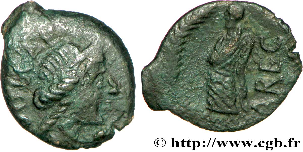 GALLIEN - SÜDWESTGALLIEN - VOLCÆ ARECOMICI (Region die Nîmes) Bronze au Démos, VOLCAE AREC fSS/VZ
