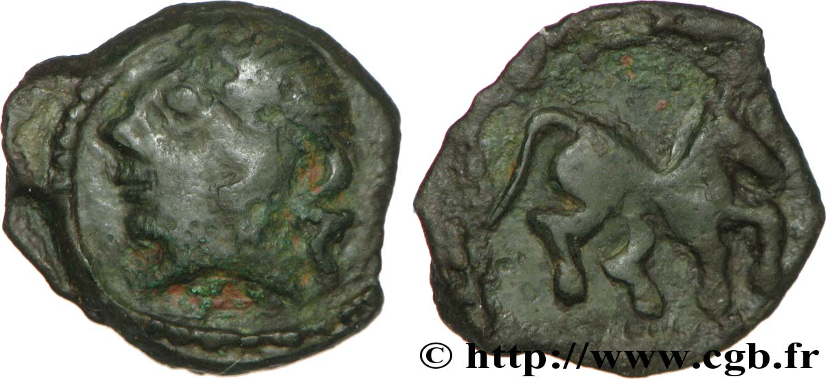 GALLIEN - CARNUTES (Region die Beauce) Bronze au cheval et au sanglier SS