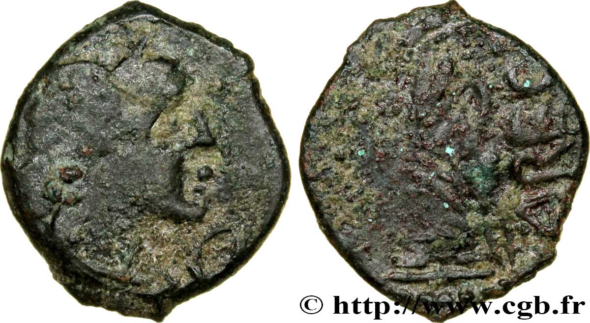 GALLIEN - SÜDWESTGALLIEN - VOLCÆ ARECOMICI (Region die Nîmes) Bronze au Démos, VOLCAE AREC S/fS