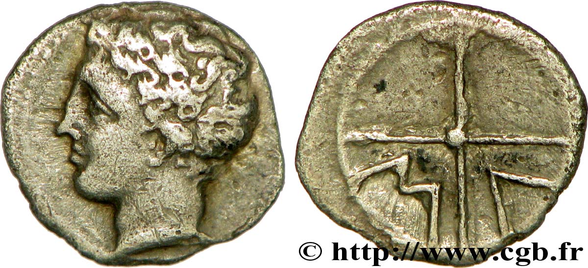MASSALIA - MARSEILLE Obole MA, tête à gauche TTB