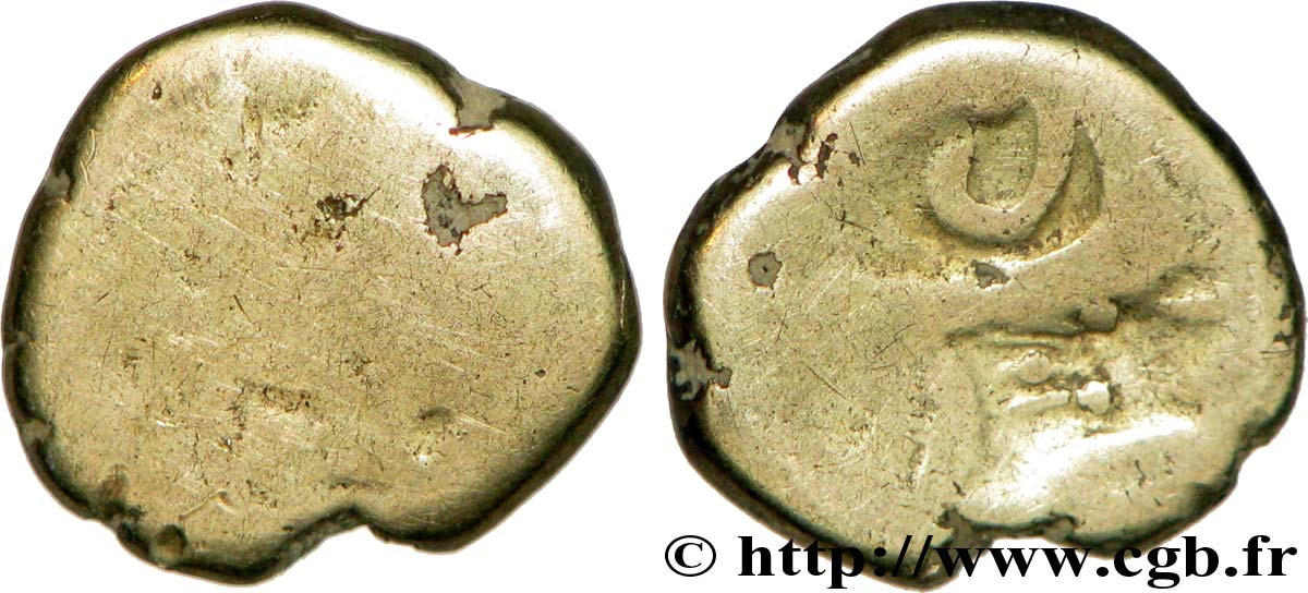 GALLIA - CARNUTES (Región de la Beauce) Quart de statère d’or pâle, DT. 2350 RC+/BC