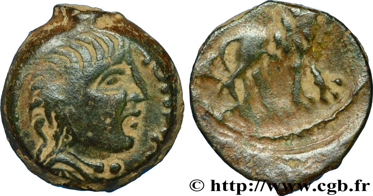 REMI / CARNUTES, Unspecified Bronze AOIIDIACI/A.HIR.IMP au lion MB