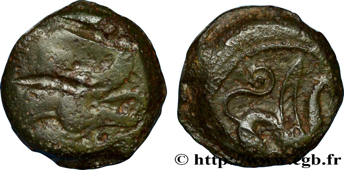 BITURIGES CUBI, INCIERTAS Bronze au loup et au pégase BC/BC+