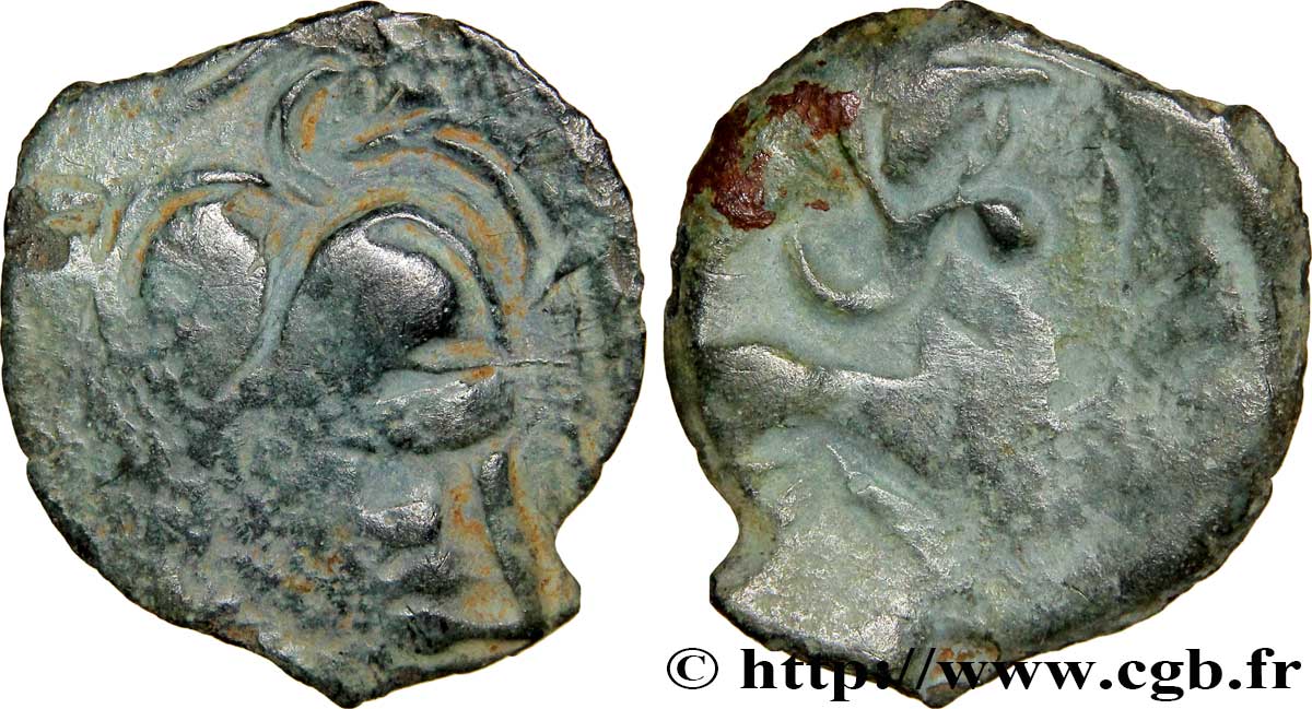 PICTONES / CENTROOESTE, Inciertas Bronze au cheval androcéphale BC+/BC