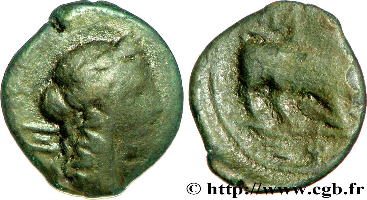 MASSALIA - MARSEILLE Bronze au taureau (hémiobole ?) VF