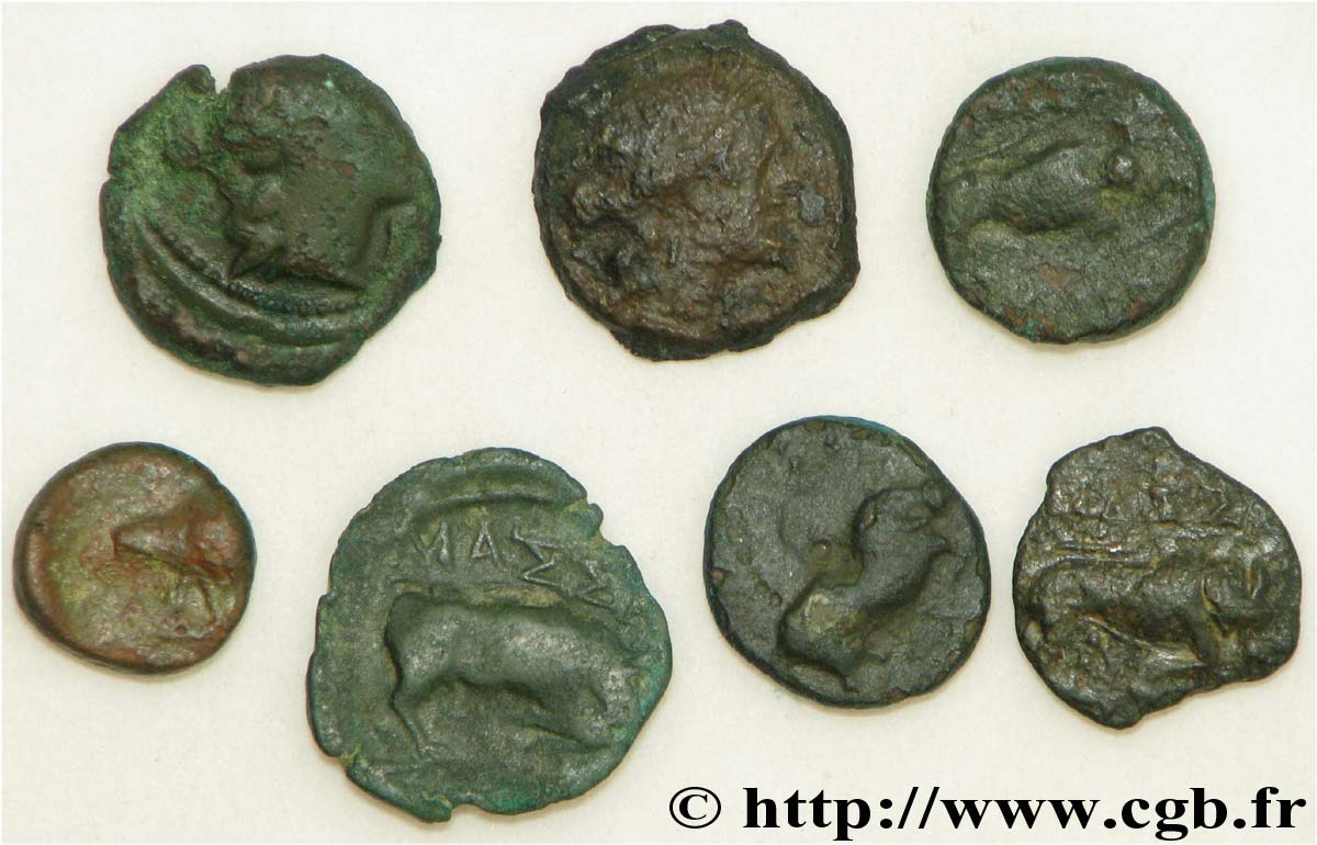 MASSALIA - MARSEILLE Lot de 7 petits bronzes variés lot