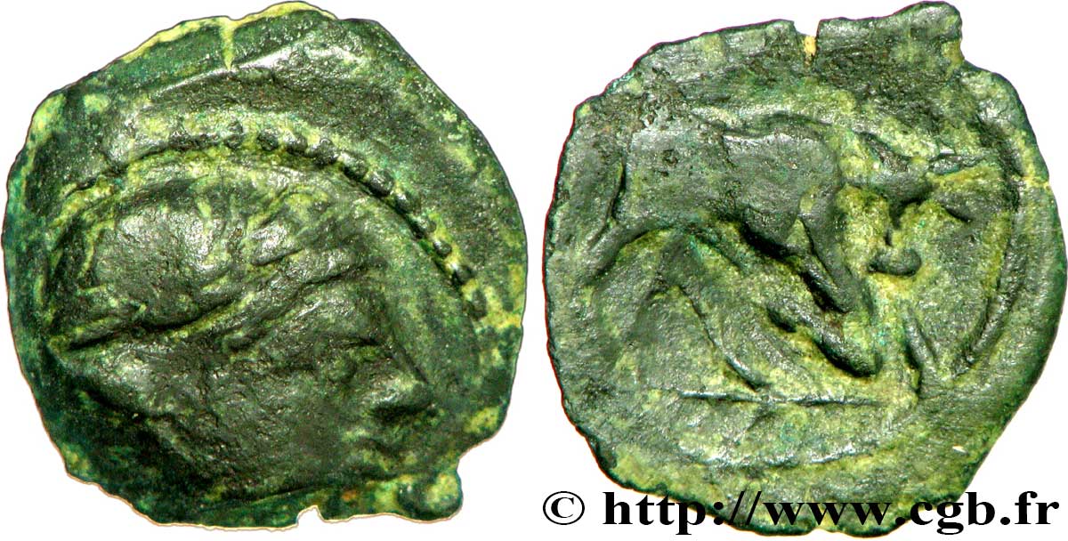 MASSALIA - MARSEILLE Bronze au taureau (hémiobole ?) VF/VF