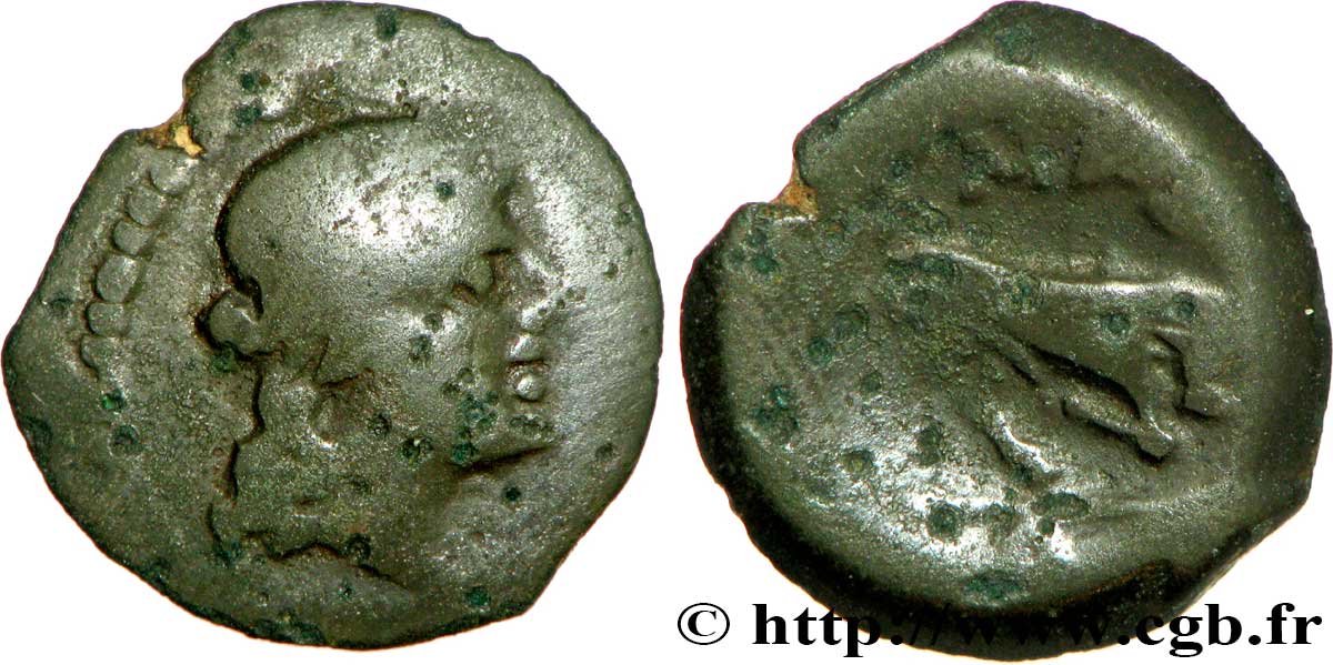 MASSALIA - MARSEILLES Bronze au taureau (hémiobole ?) q.BB/MB