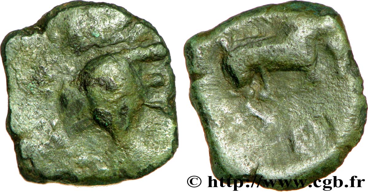 MASALIA - MARSEILLES Petit bronze au taureau (hémiobole ?) BC+/BC