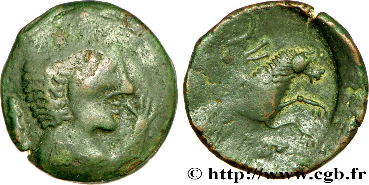 GALLIA - NEDENES (oppido di Montlaures) Bronze BETARRAT au lion q.BB/BB