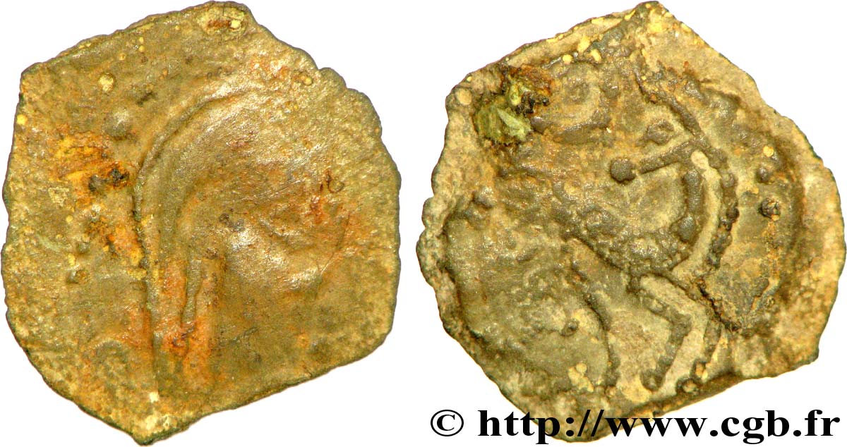 BITURIGES CUBI / MITTELWESTGALLIEN - UNBEKANNT Bronze au cheval retourné S/fSS