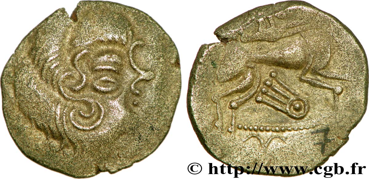 GALLIA - ARMORICA - CORIOSOLITÆ (Regione di Corseul, Cotes d Armor) Statère de billon, classe IV b q.BB/BB