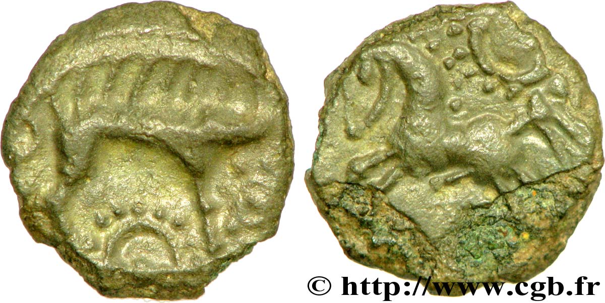 VELIOCASSES, Unspecified Bronze au cheval et au sanglier q.BB