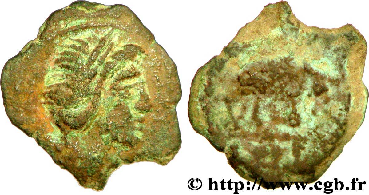 MASSALIA - MARSEILLES Bronze au taureau (hémiobole ?) VF/F