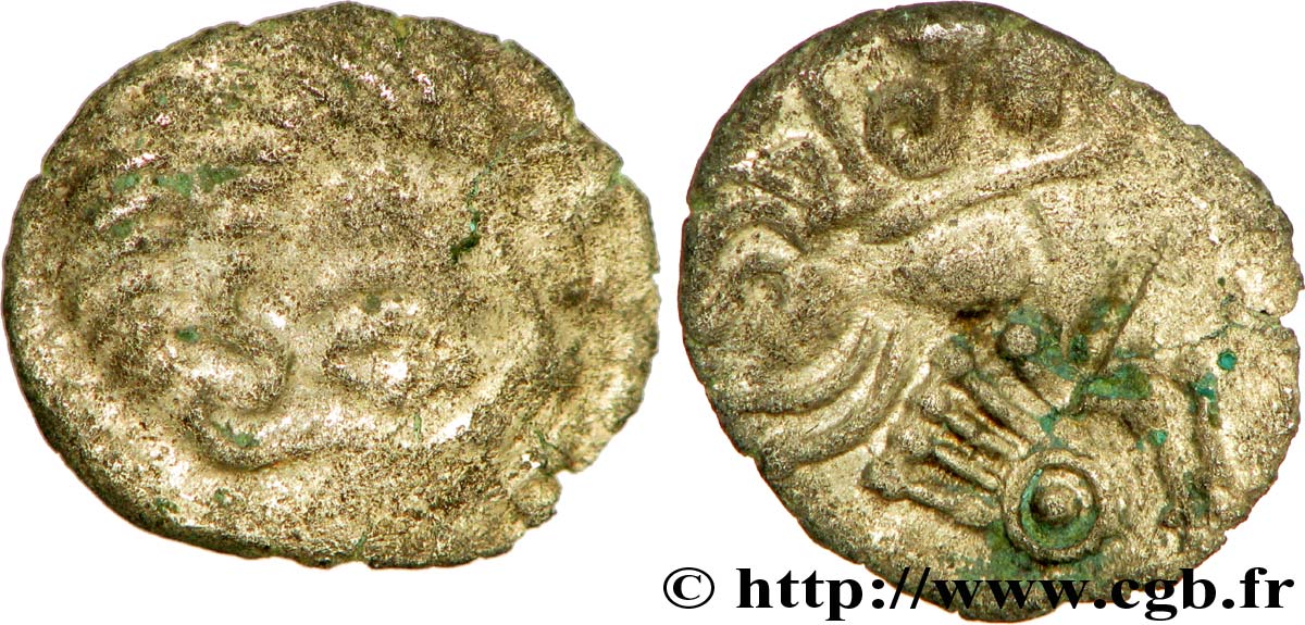 GALLIA - ARMORICA - CORIOSOLITÆ (Regione di Corseul, Cotes d Armor) Quart de statère de billon, classe V MB/BB