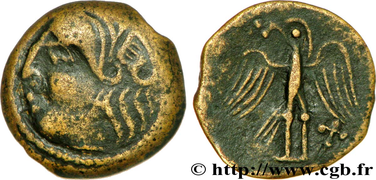 GALLIA - CARNUTES (Beauce area) Bronze à l’aigle XF