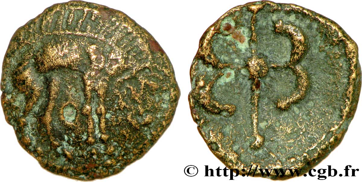 VELIOCASSES (Regione di Normandia) Bronze au sanglier et au fleuron MB/BB