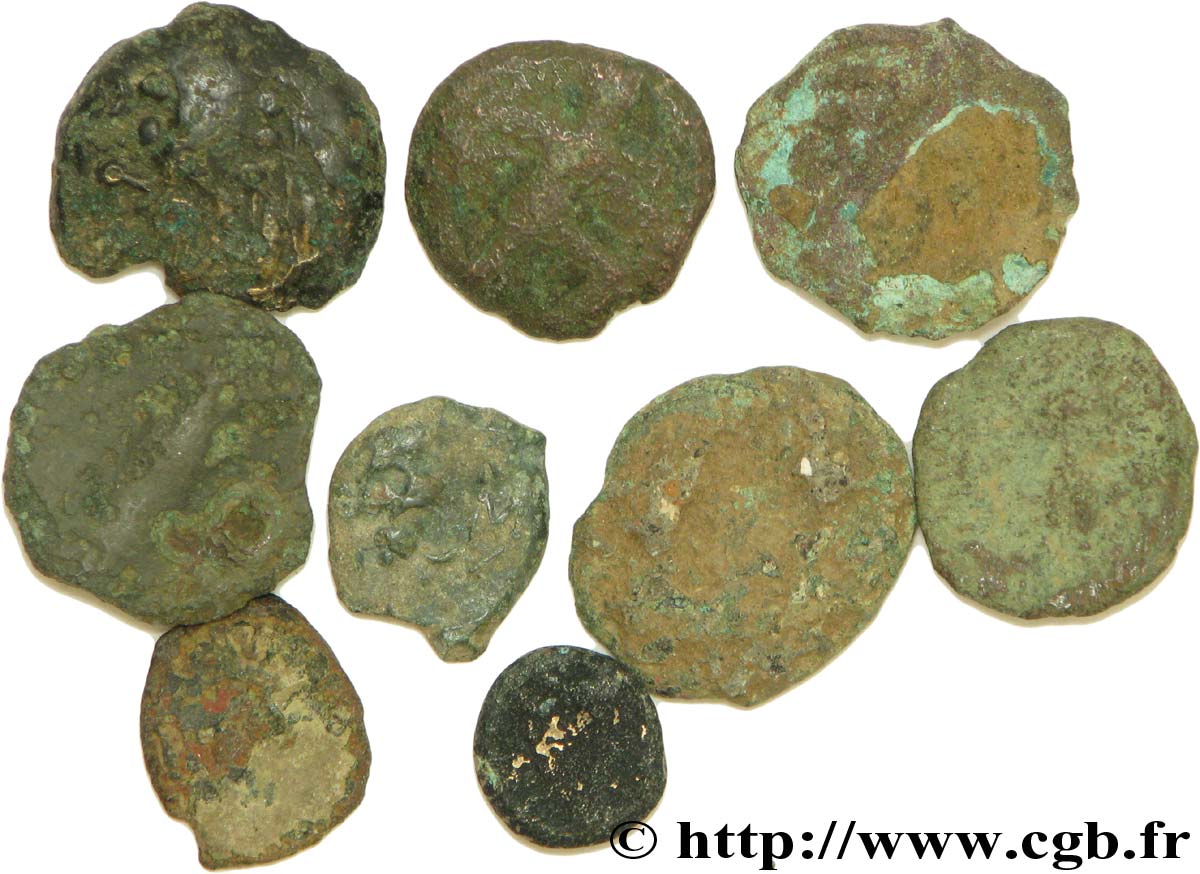Gallia Lot de 9 bronzes variés lot