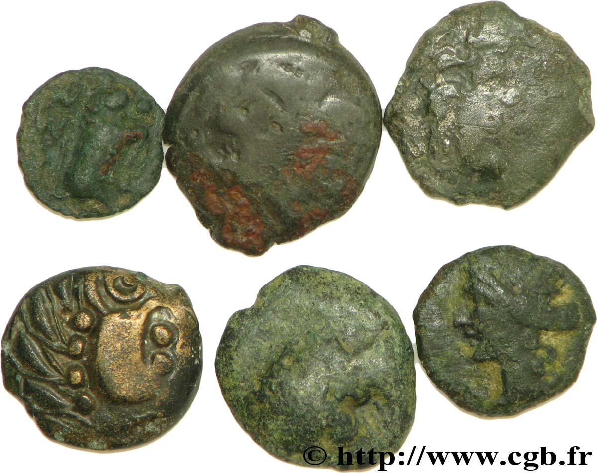 Gallia Lot de 6 bronzes variés lot