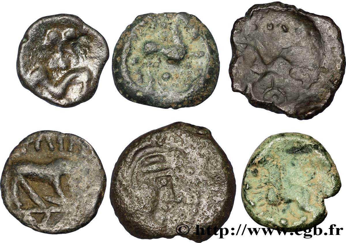Gallia Lot de 6 bronzes variés lot
