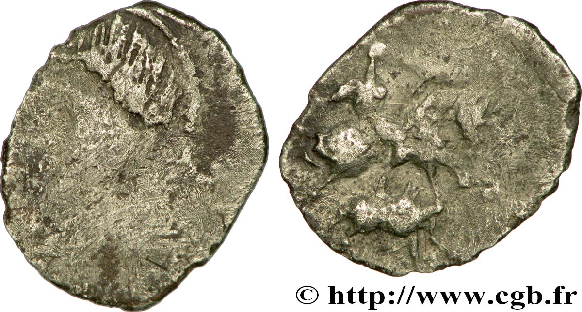 BITURIGES CUBES, INCERTAINES Drachme “de Cheverny”, tête à gauche TB+