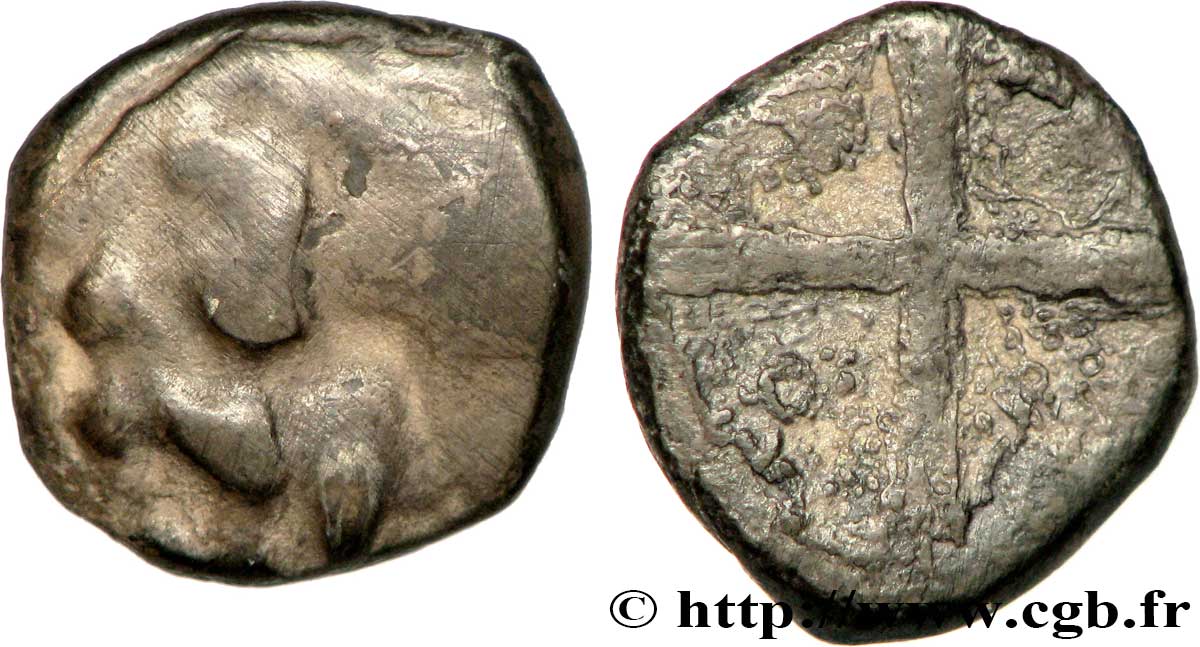 GALLIA - SOUTH WESTERN GAUL - LONGOSTALETES (Area of Narbonne) Drachme “au style languedocien”, S. 289 VF/VF