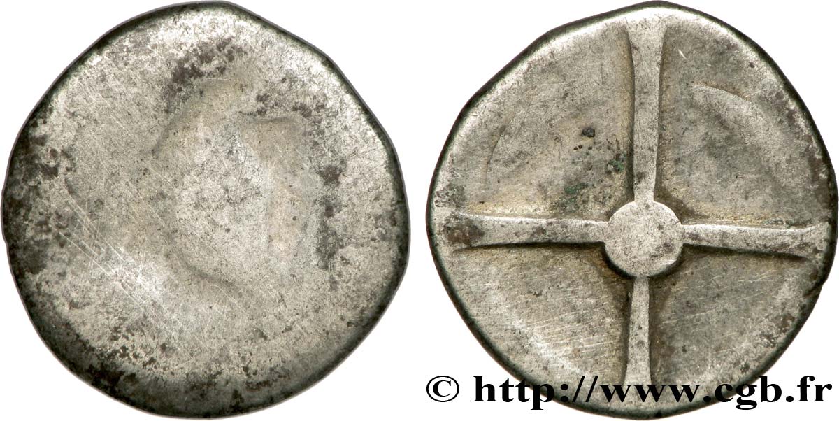 GALLIA - SOUTH WESTERN GAUL - LONGOSTALETES (Area of Narbonne) Drachme “au style languedocien”, S. 345 VG/VF