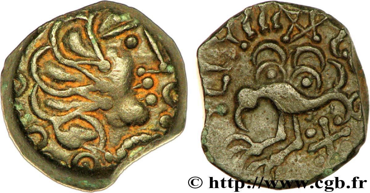 GALLIEN - SENONES (Region die Sens) Bronze YLLYCCI à l’oiseau, classe VIIa fVZ