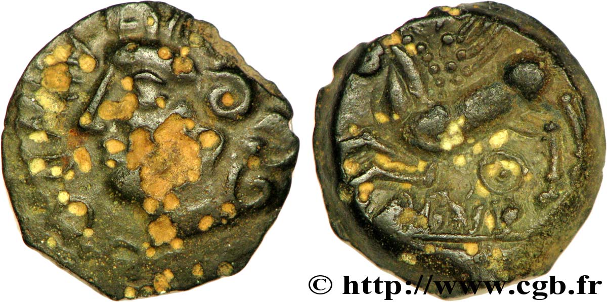 GALLIEN - BITURIGES CUBI (Region die Bourges) Bronze ABVDOS au pégase SS