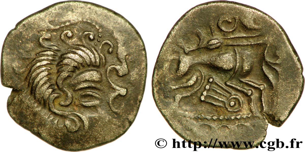 GALLIEN - ARMORICA - CORIOSOLITÆ (Region die Corseul, Cotes d Armor) Statère de billon, classe IVb fVZ