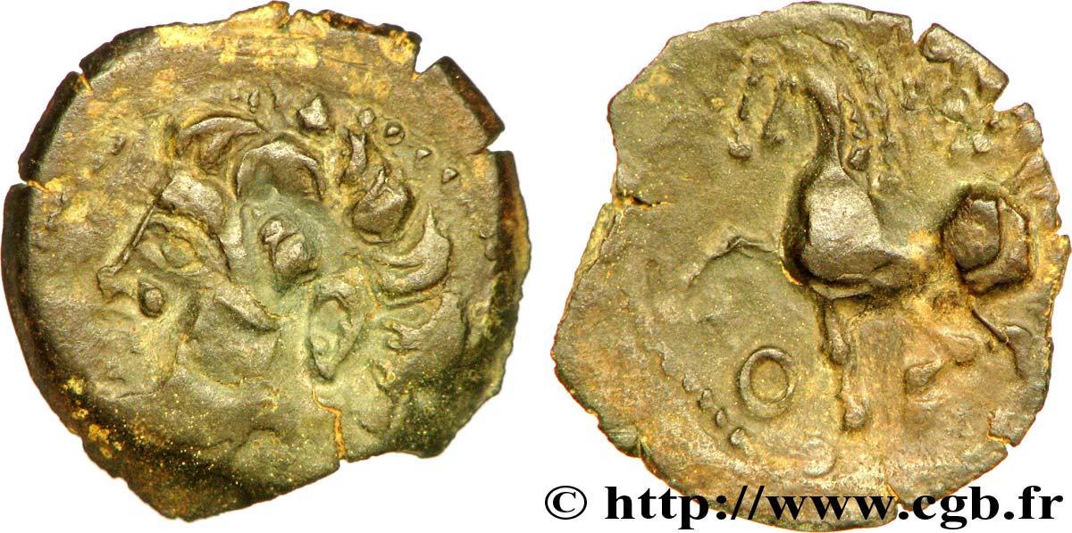 BITURIGES CUBES / CENTRE-OUEST, INCERTAINES Bronze ROAC, DT. 3716 et 2613 TTB+/TTB