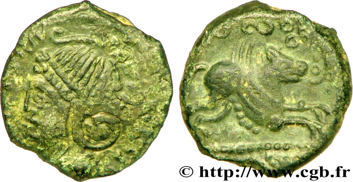 GALLIA BELGICA - MELDI (Regione di Meaux) Bronze ROVECA ARCANTODAN, classe Ia q.BB/BB