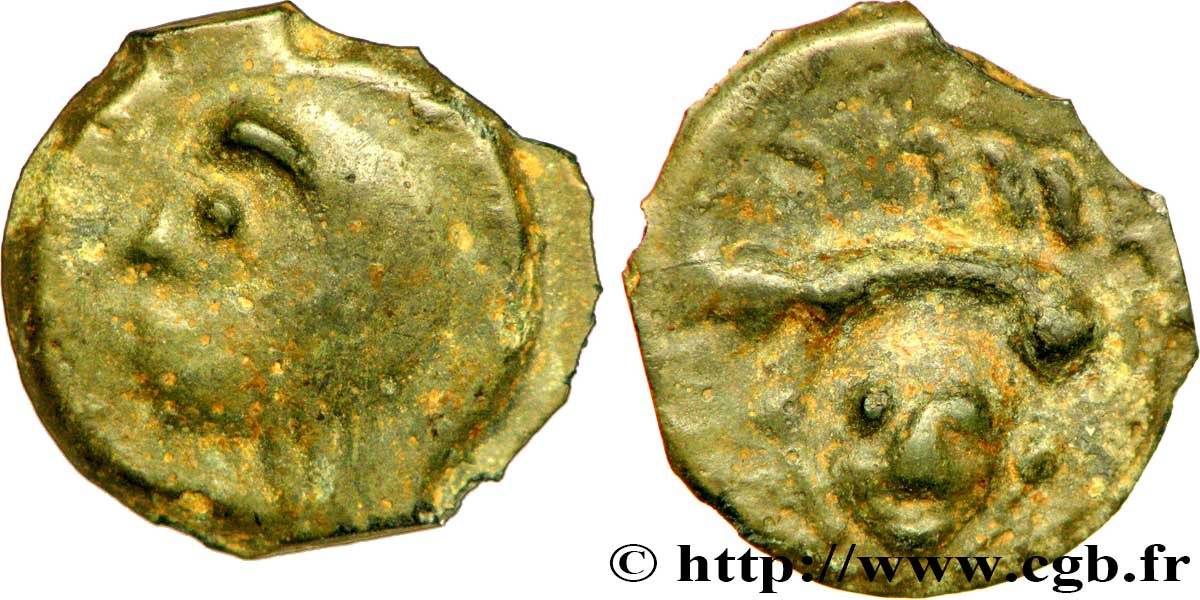 HAUTE ET MOYENNE SEINE Potin au sanglier et à la tête coupée, imitation TB+