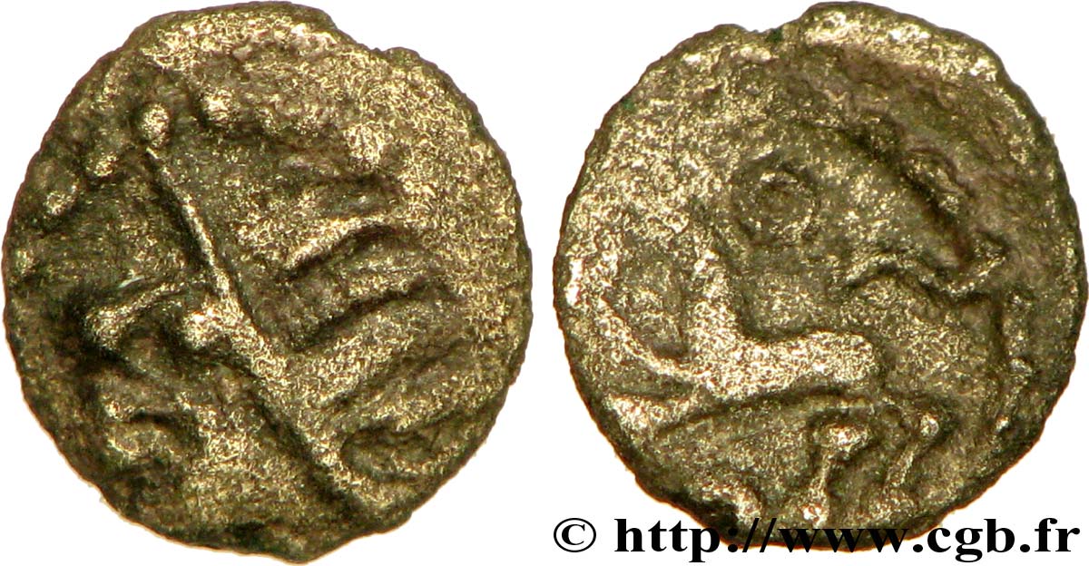 GALLIA - SANTONES / CENTROOESTE - Inciertas Obole au cheval et aux annelets BC+