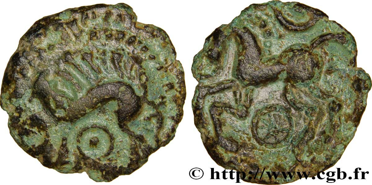 VELIOCASSES (Región de Normandia) Bronze au cheval et au sanglier MBC