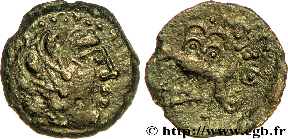 SÉNONS (région de Sens) Bronze YLLYCCI à l’oiseau, classe IV TB