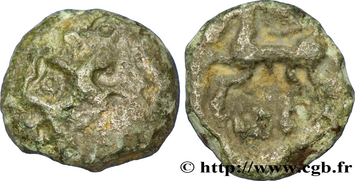 GALLIA - AULERCI EBUROVICES (Regione d Evreux) Bronze au sanglier B/MB