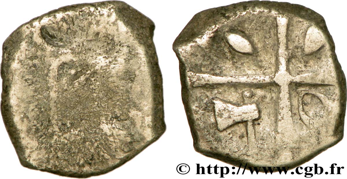 GALLIA - SOUTH WESTERN GAUL - VOLCÆ TECTOSAGES (Area of Toulouse) Drachme “à la tête cubiste”, S. 1 F/VF